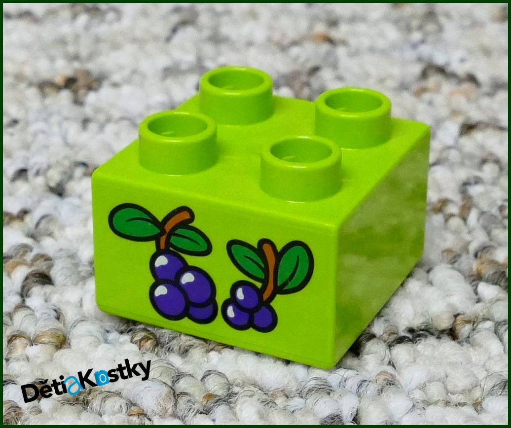 Lego® Duplo® Kostka 2x2 Limetka - Borůvky