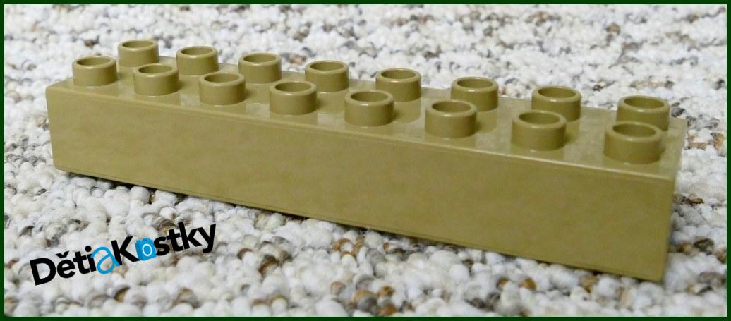 Lego® Duplo® Kostka 2x8 Tmavě Béžová