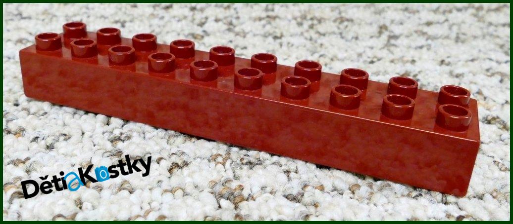 Lego® Duplo® Kostka 2x10 Vínově Červená