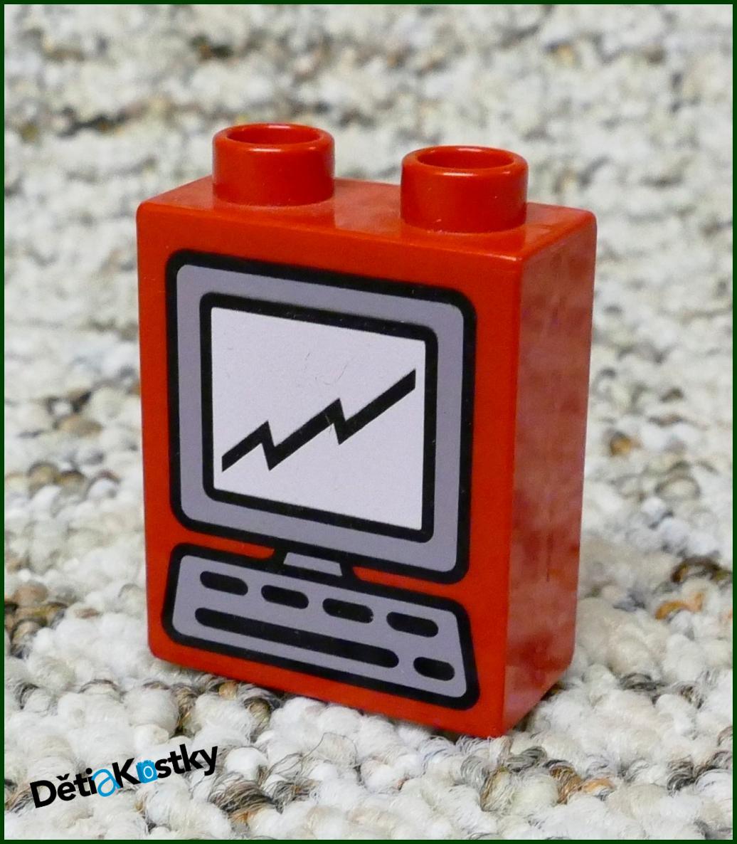 Lego® Duplo® Kostka 1x2x2 Červená - Počítač