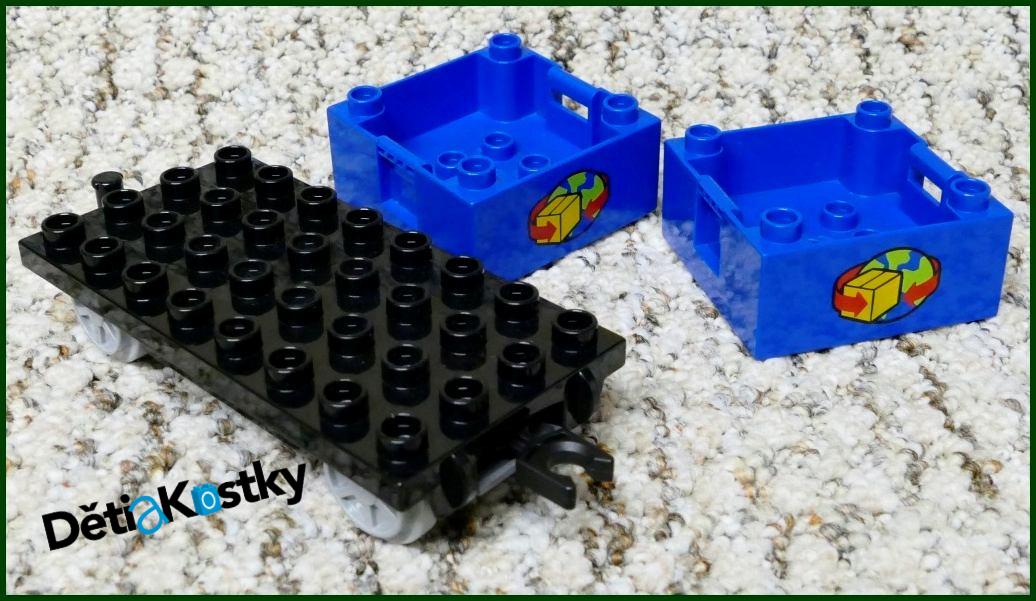 Lego® Duplo® Vagon - Nízké Korby Poštovní - Modré