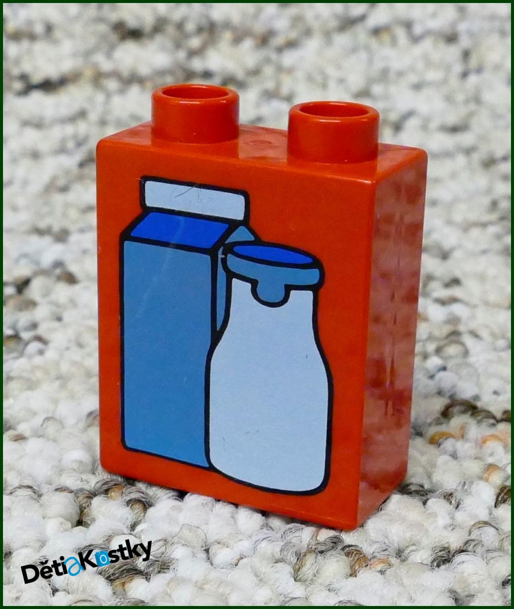 Lego® Duplo® Kostka 1x2x2 Červená - Krabicové Mléko