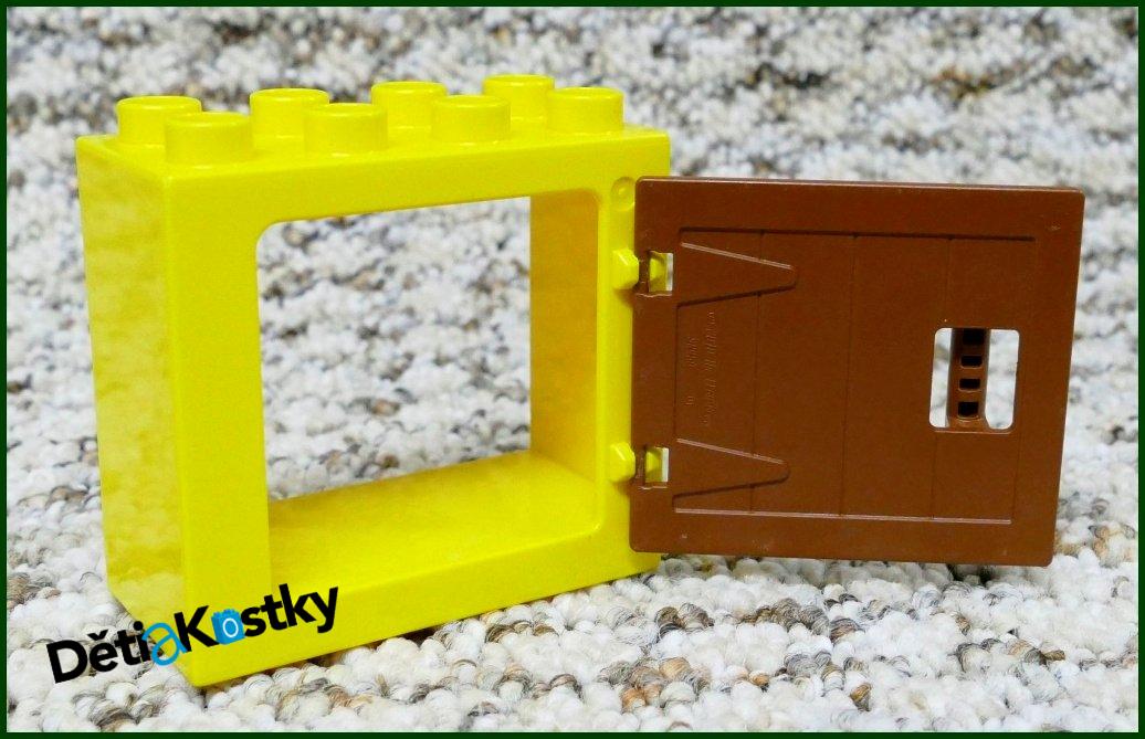 Lego® Duplo® Kostka s Hnědými Dveřmi Žlutá