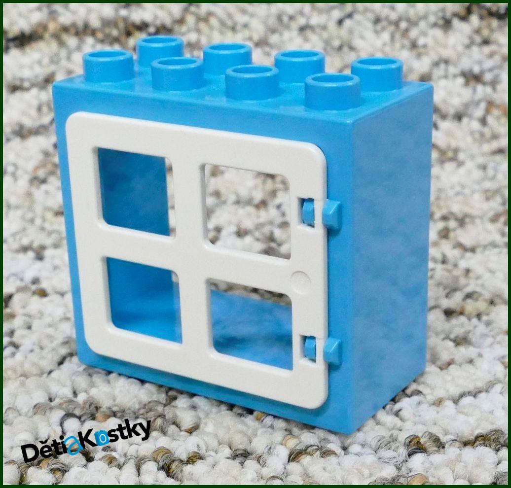 Lego® Duplo® Kostka s Oknem Tyrkysová - Bílé Okno