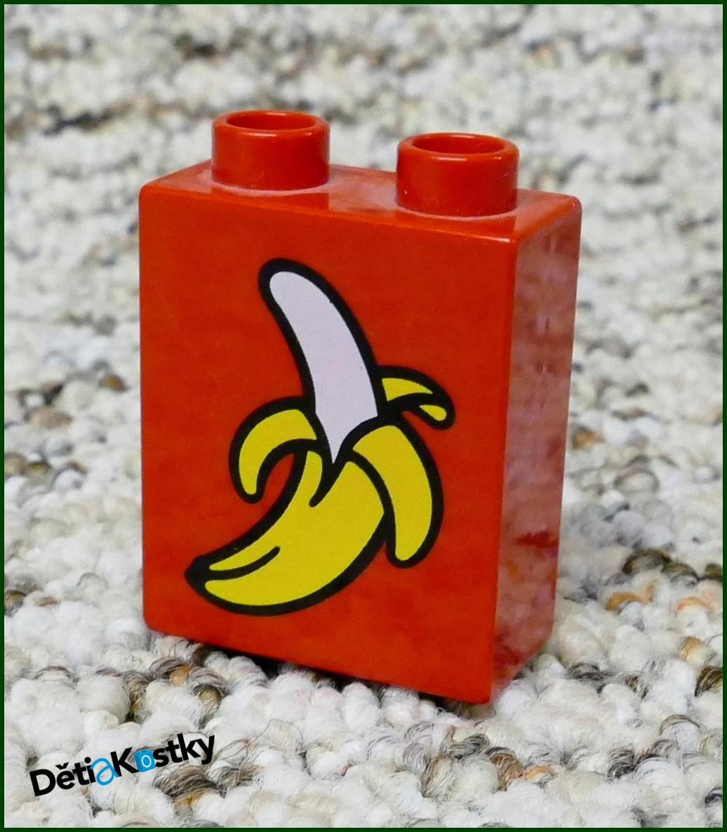 Lego® Duplo® Kostka 1x2x2 Červená - Banán