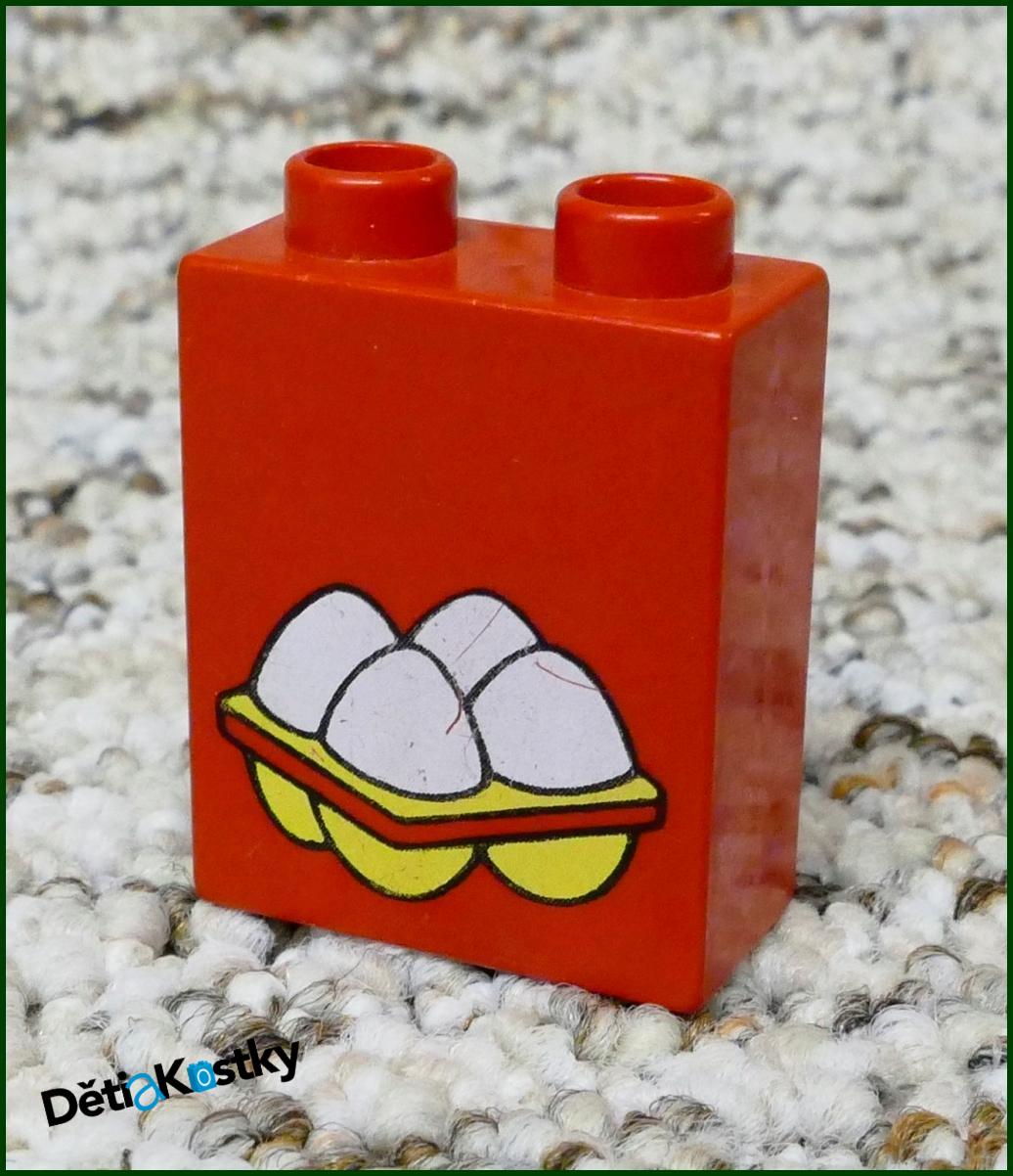 Lego® Duplo® Kostka 1x2x2 Červená - Vajíčka
