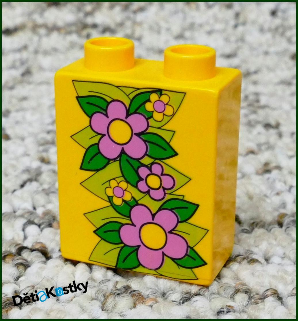 Lego® Duplo® Kostka 1x2x2 Oranžová - Květiny