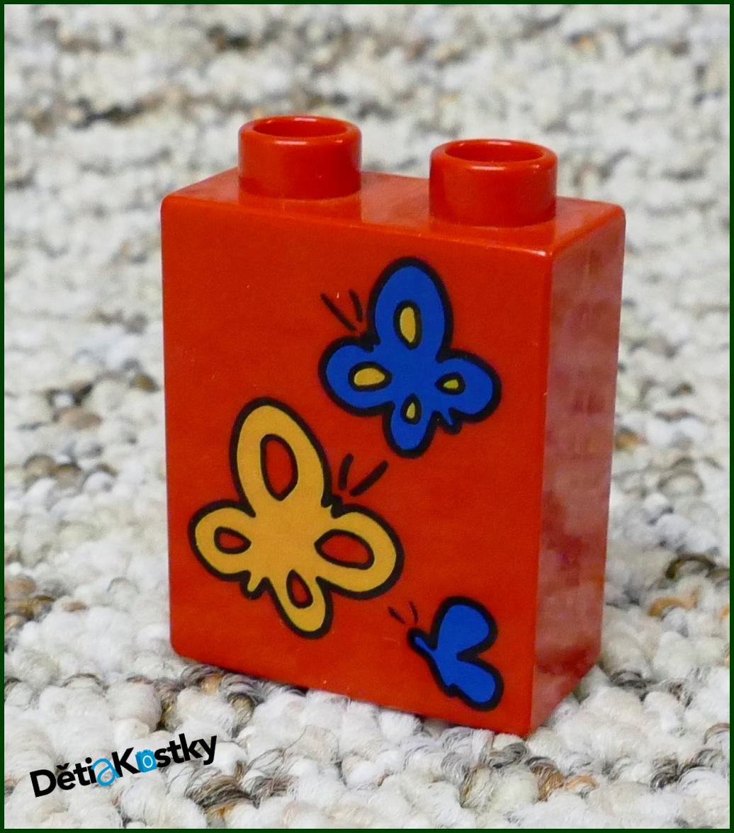 Lego® Duplo® Kostka 1x2x2 Červená - Motýlci