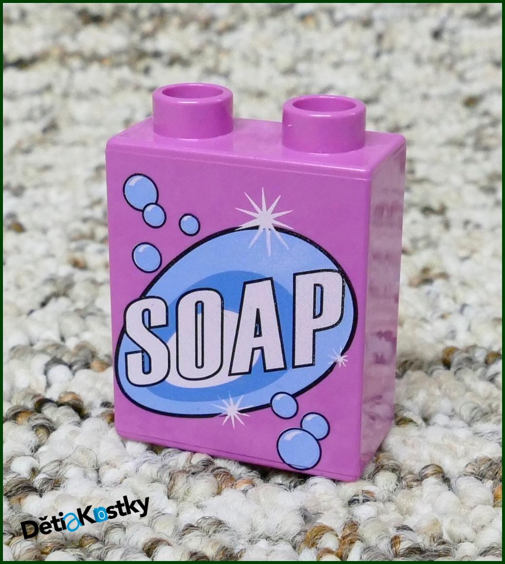 Lego® Duplo® Kostka 1x2x2 Růžová - Mýdlo