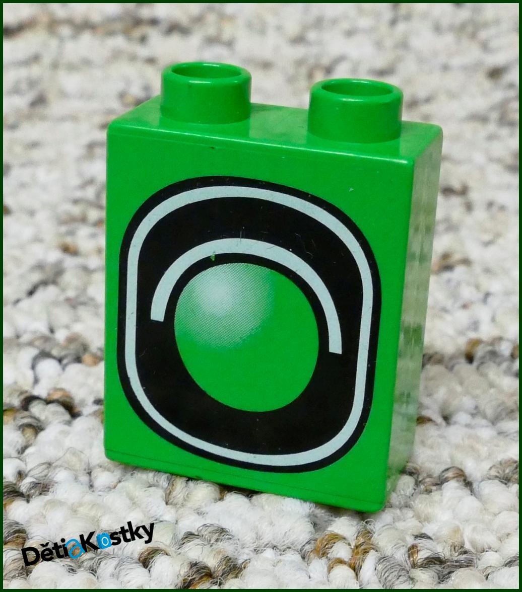 Lego® Duplo® Kostka 1x2x2 Sv. Zelená - Semafor (1)