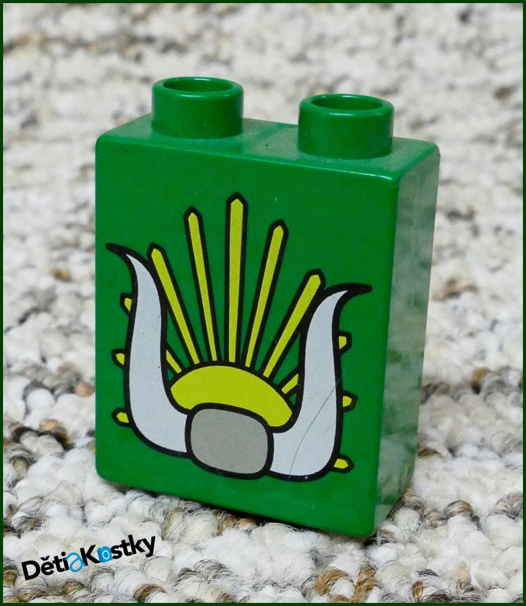 Lego® Duplo® Kostka 1x2x2 Tm. Zelená - Totem