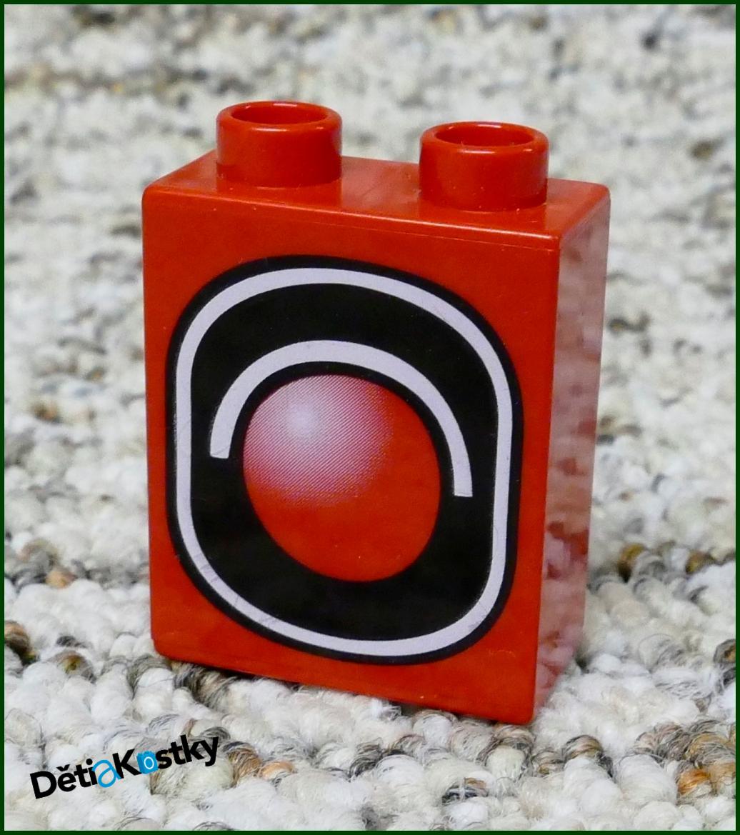 Lego® Duplo® Kostka 1x2x2 Červená - Semafor (1)