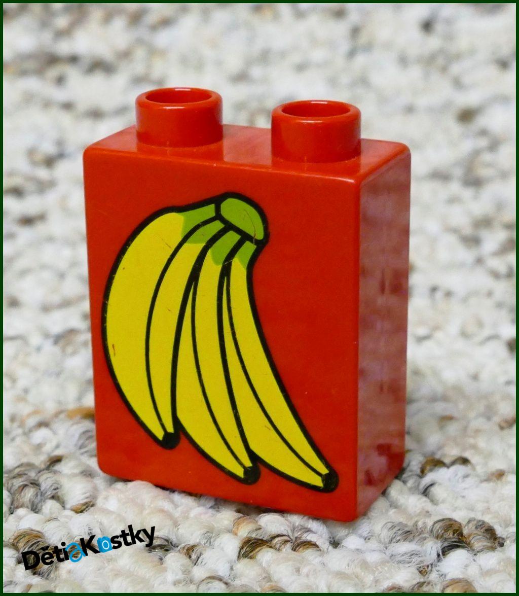 Lego® Duplo® Kostka 1x2x2 Červená - 3 Banány