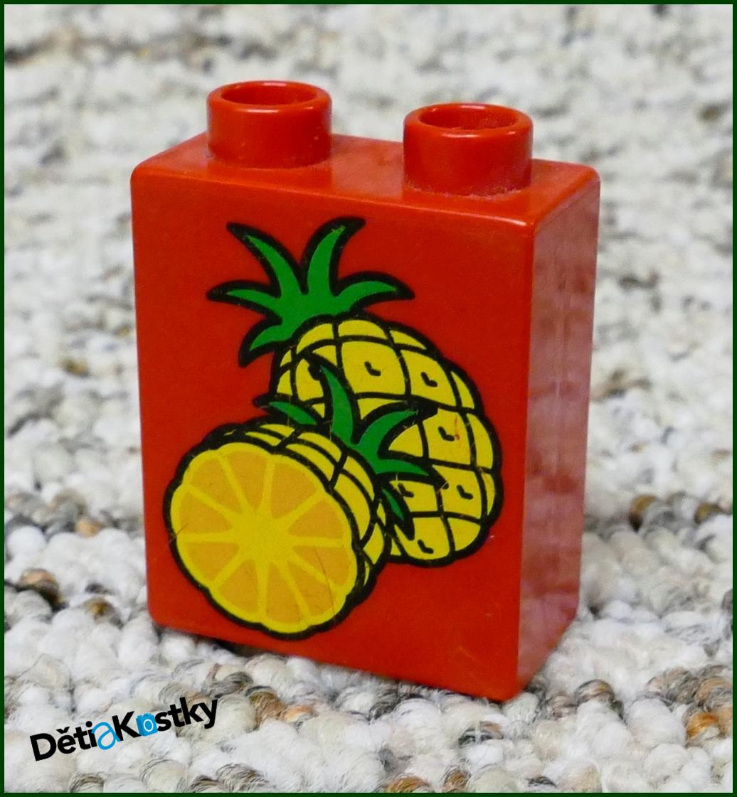 Lego® Duplo® Kostka 1x2x2 Červená - Ananas