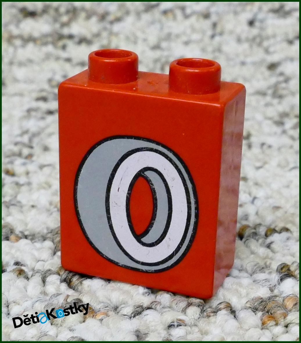 Lego® Duplo® Kostka 1x2x2 Červená - Pneumatika