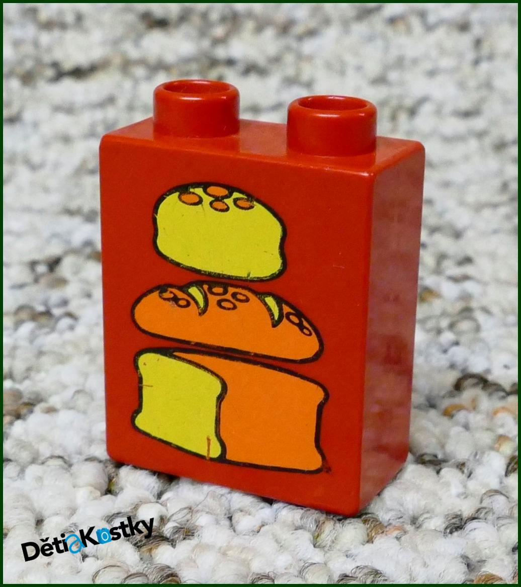 Lego® Duplo® Kostka 1x2x2 Červená - Pečivo