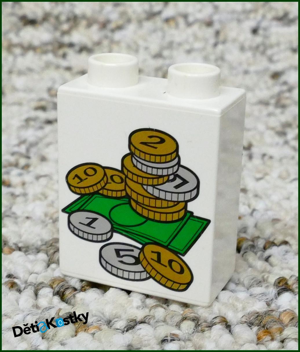 Lego® Duplo® Kostka 1x2x2 Bílá - Peníze