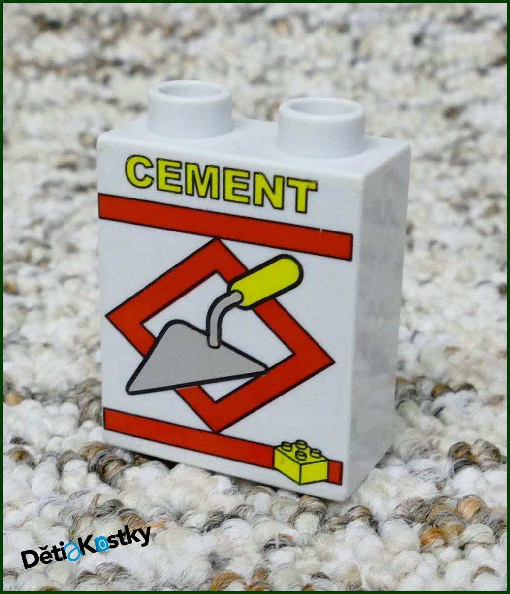 Lego® Duplo® Kostka 1x2x2 Bílá - Cement