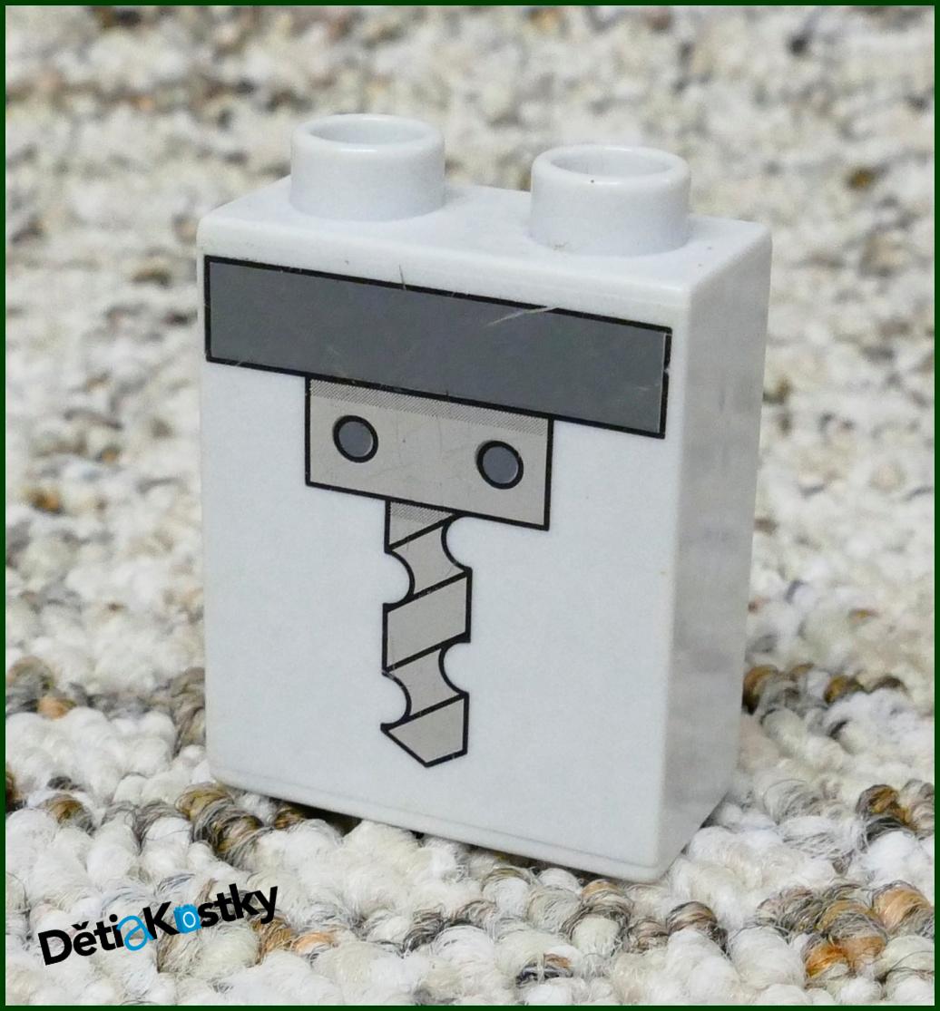 Lego® Duplo® Kostka 1x2x2 Bílá - Vrták