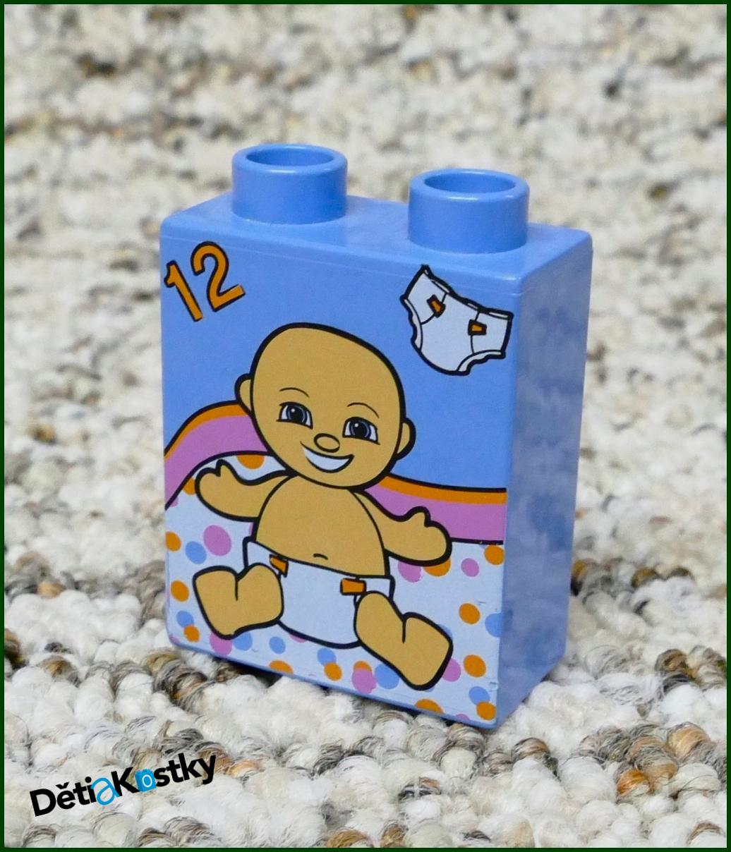 Lego® Duplo® Kostka 1x2x2 Sv. Modrá - Miminko