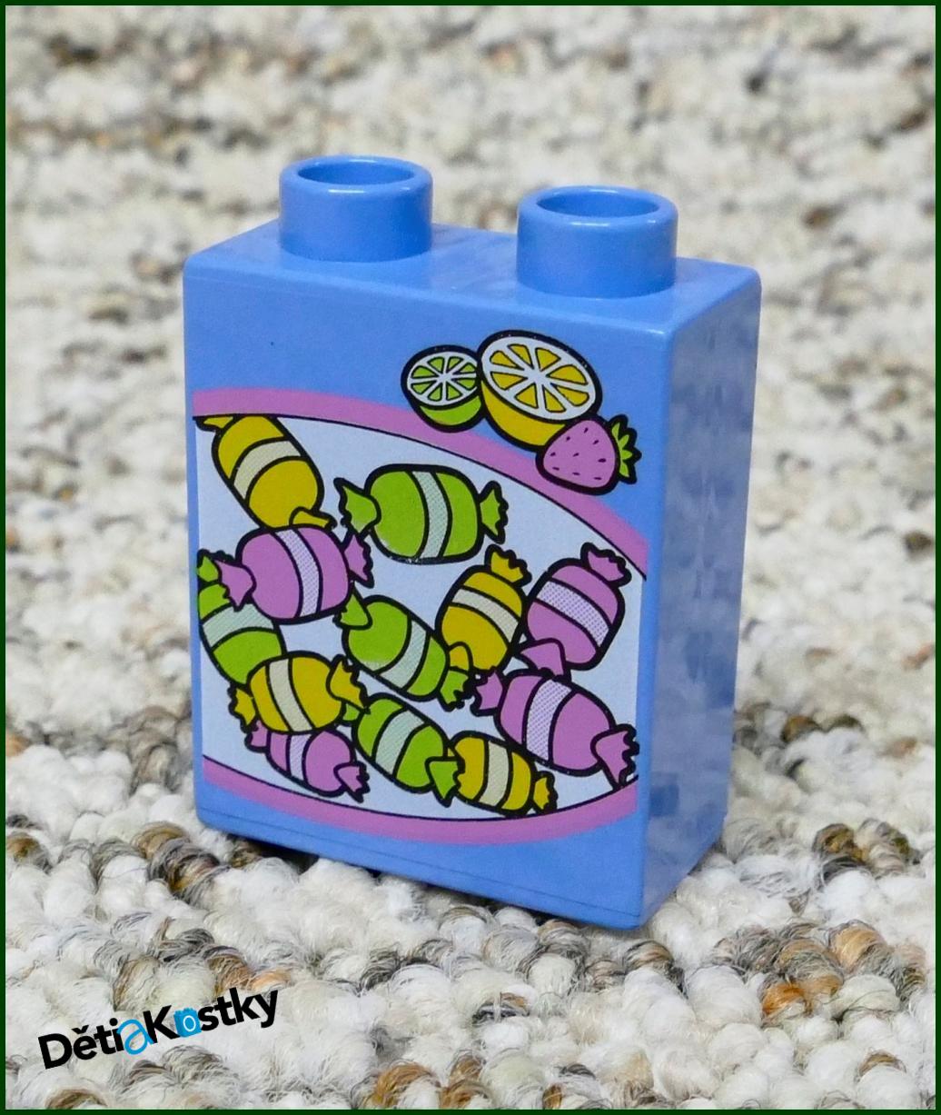 Lego® Duplo® Kostka 1x2x2 Sv. Modrá - Bonbony