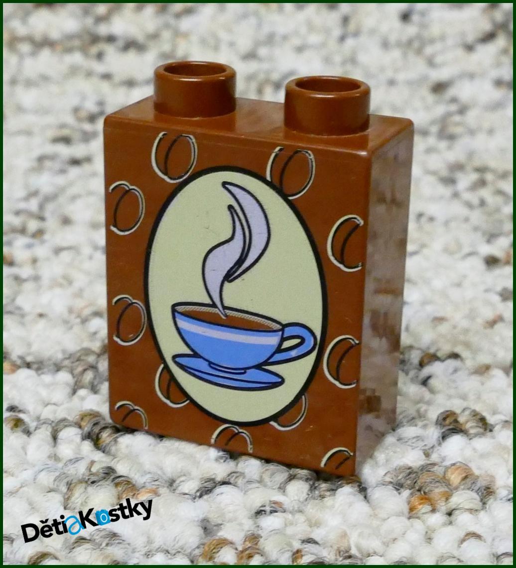 Lego® Duplo® Kostka 1x2x2 Hnědá - Káva