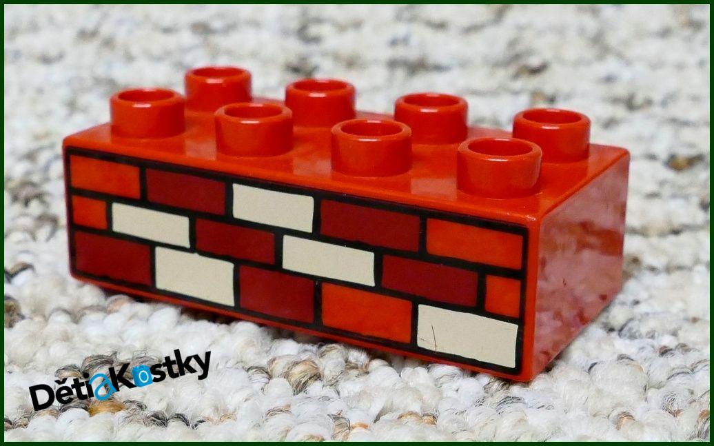 Lego® Duplo® Kostka Červená 2x4 Zeď