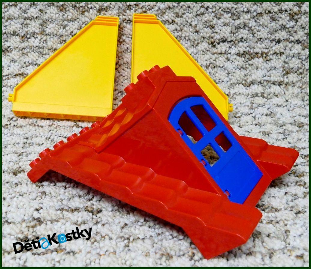 Lego® Duplo® Domeček - Červená Střecha, Žluté Bočnice, Modré Dveře