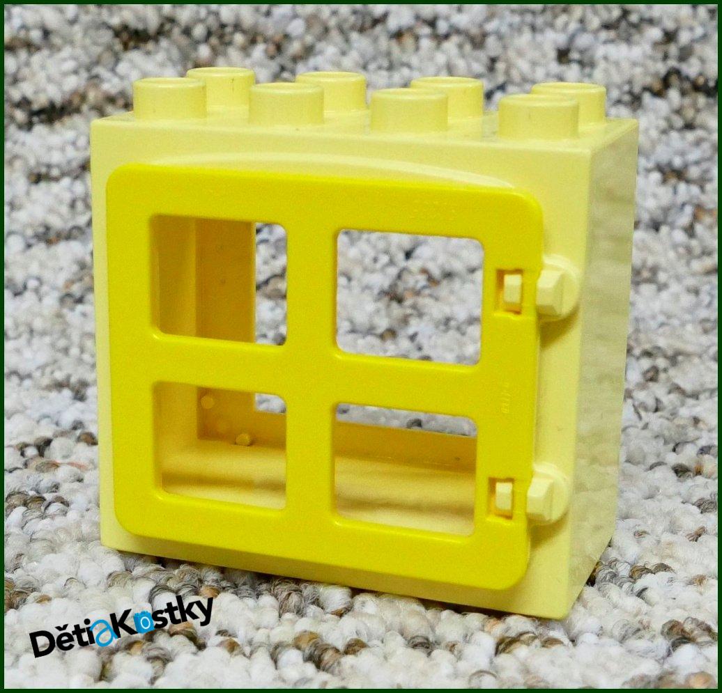 Lego® Duplo® Kostka s Oknem Béžová - Žlutá Okenice