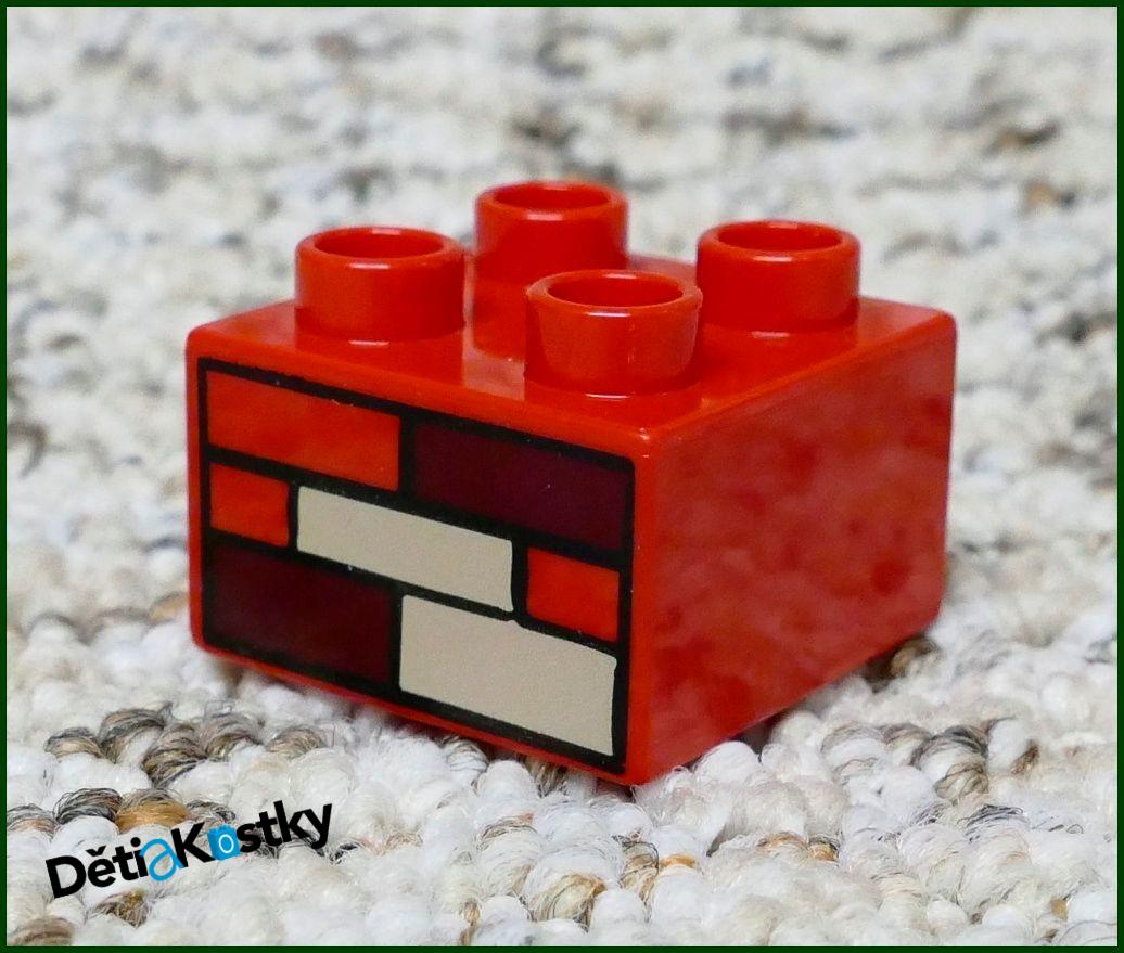 Lego® Duplo® Kostka Červená 2x2 Zeď
