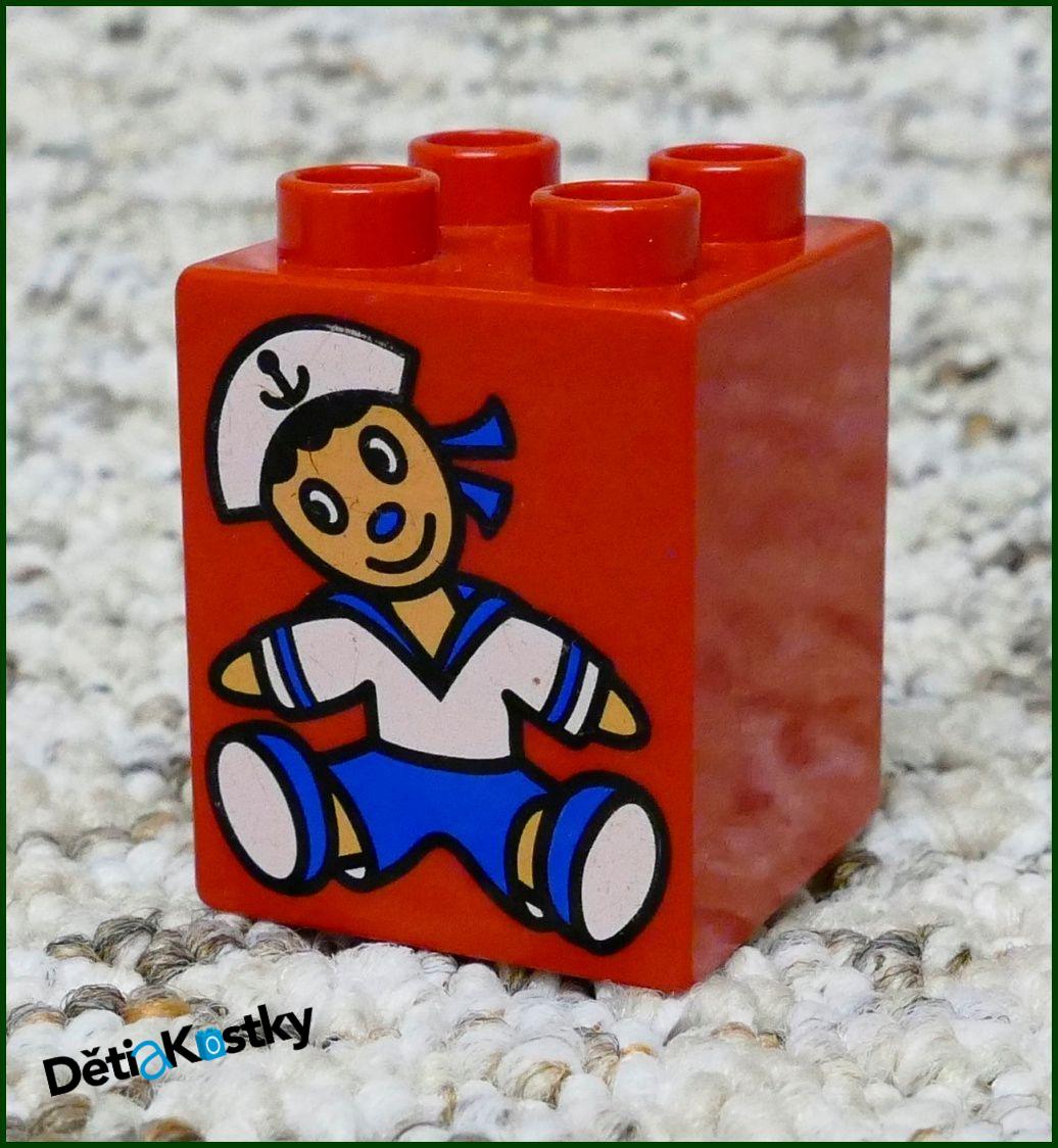 Lego® Duplo® Kostka 2x2x2 Červená - Námořník