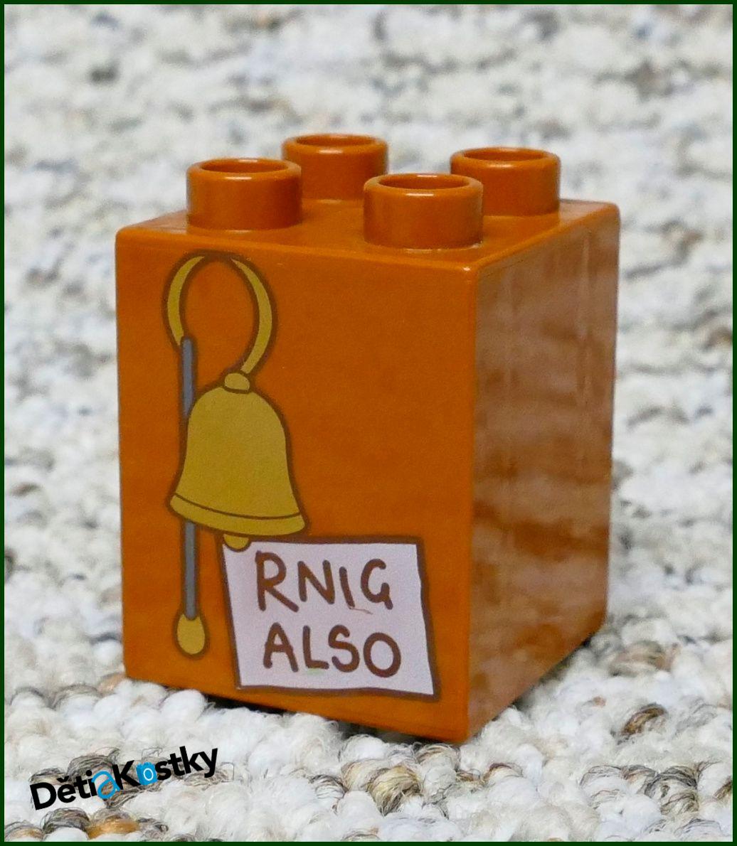 Lego® Duplo® Kostka 2x2x2 Hnědá - Zvonek