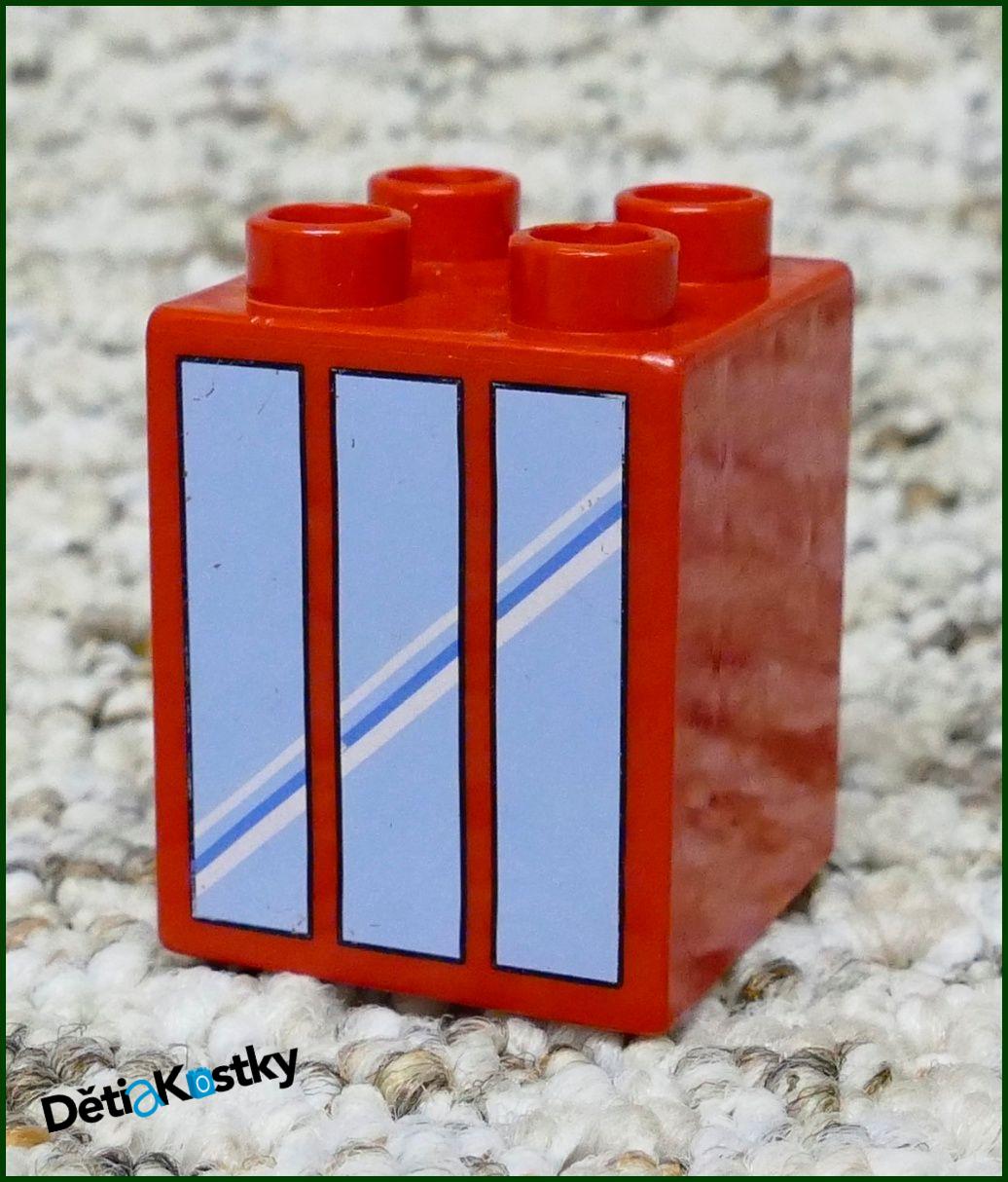 Lego® Duplo® Kostka 2x2x2 Červená - Okno