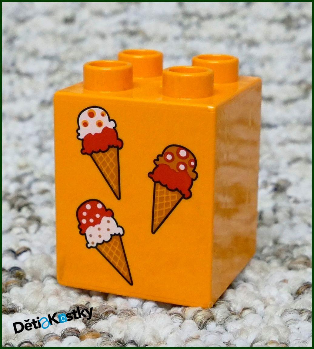 Lego® Duplo® Kostka 2x2x2 Oranžová - Zmrzliny