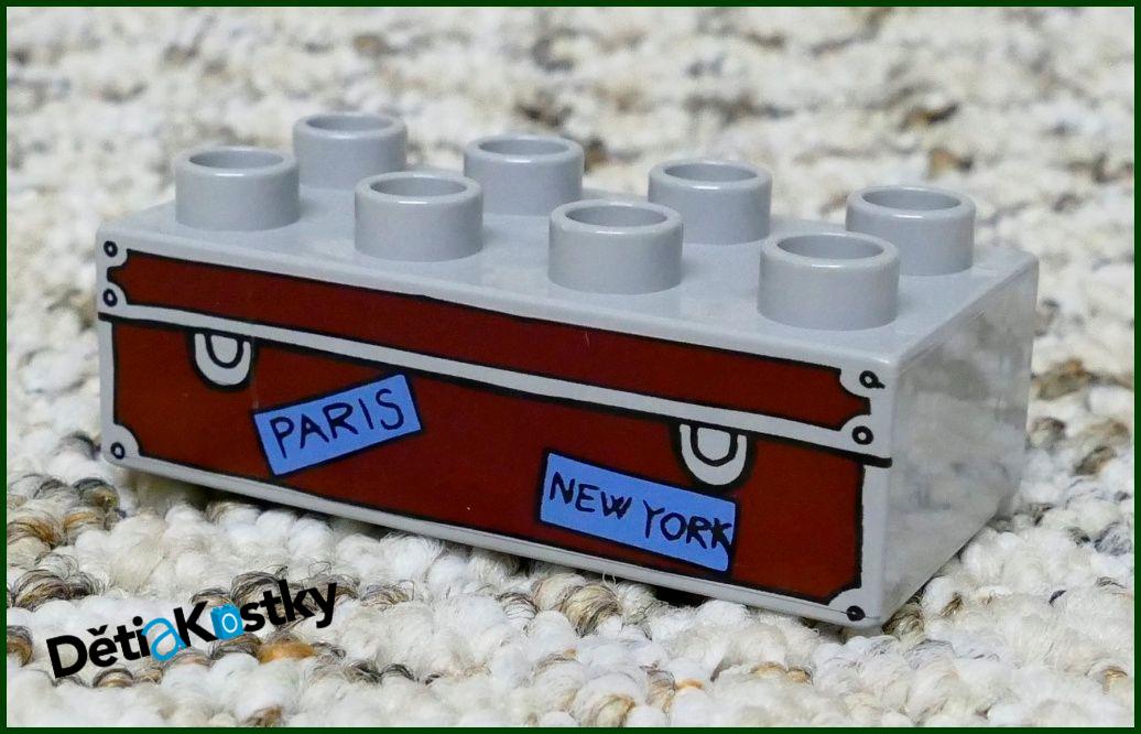 Lego® Duplo® Kostka 2x4 Šedá - Kufr (Paris)