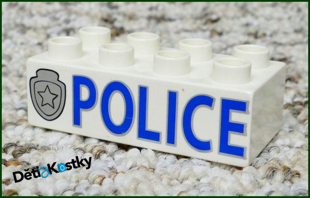 Lego® Duplo® Kostka 2x4 Bílá - Policie