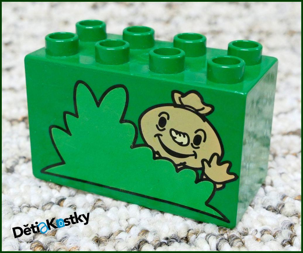 Lego® Duplo® Kostka 2x4x2 Zelená - Strašák (Hugo) v Keři