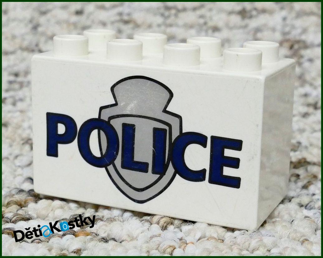 Lego® Duplo® Kostka 2x4x2 Bílá - Policie