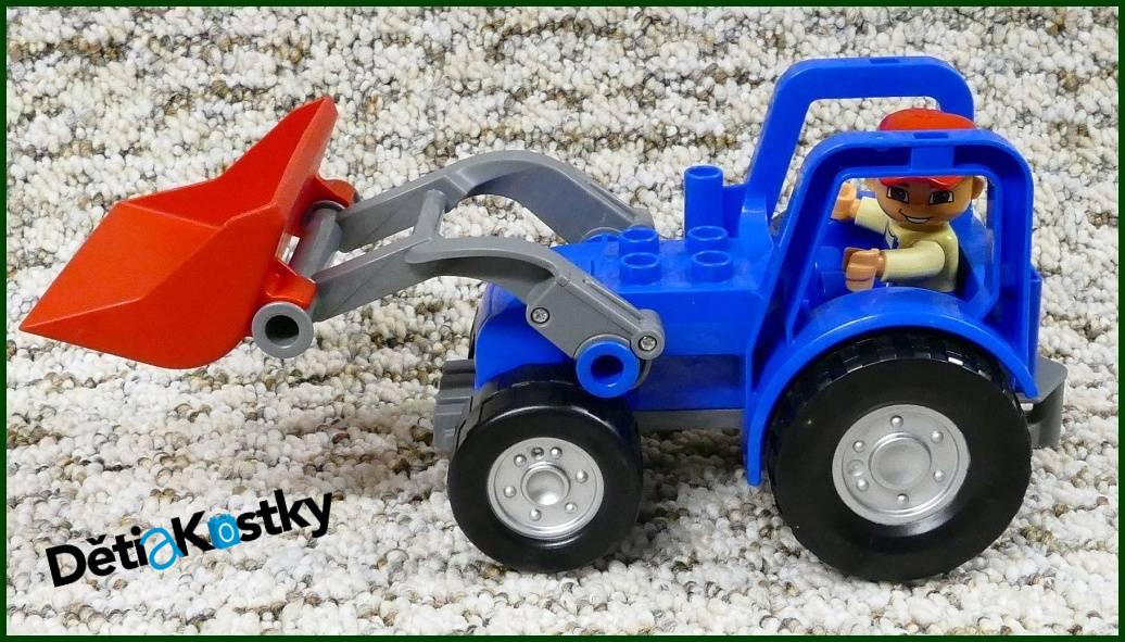 Lego® Duplo® Traktor s Červenou Radlicí a Figurkou Modrý