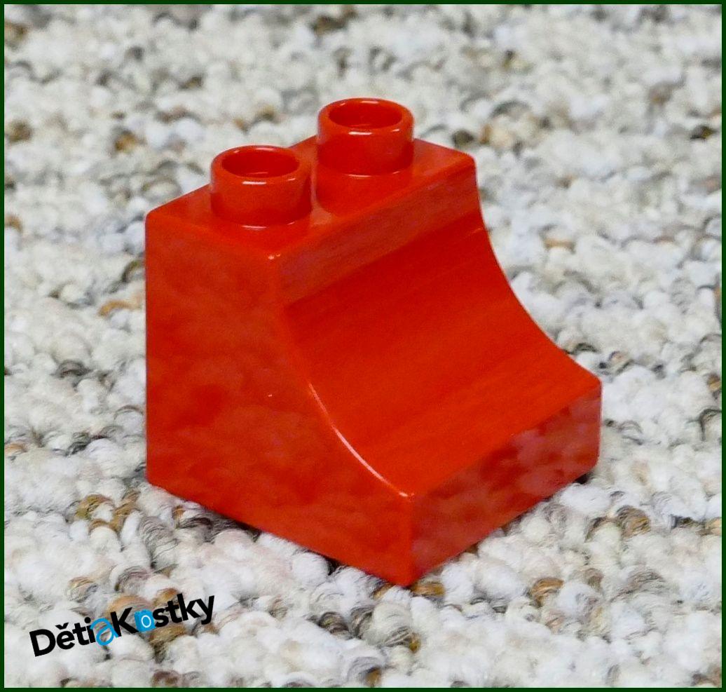 Lego® Duplo® Kostka 2x2 Zkosená Zakulacená (VN) Červená