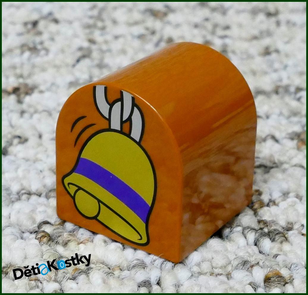 Lego® Duplo® Kostka 2x2 Zaoblená Hnědá - Zvonek