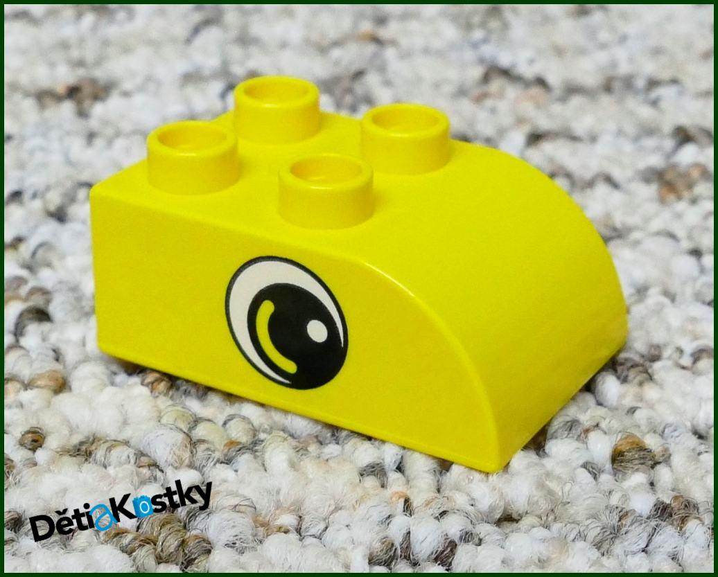 Lego® Duplo® Kostka 2x3 Zaoblená Žlutá - Obrázek Oko