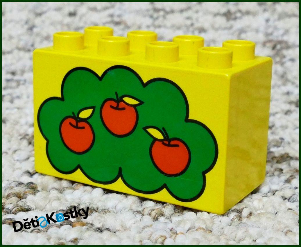 Lego® Duplo® Kostka 2x4x2 Žlutá - Strom s Jablíčky