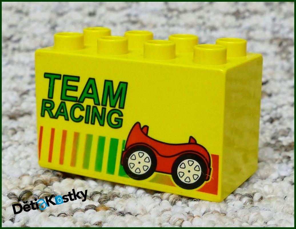 Lego® Duplo® Kostka 2x4x2 Žlutá - Team Racing