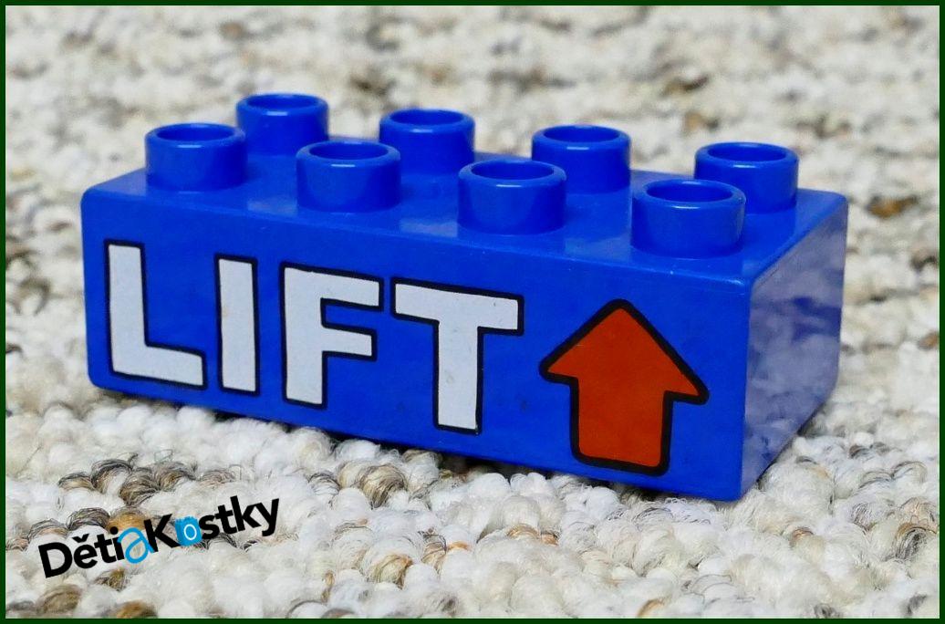 Lego® Duplo® Kostka 2x4 Modrá - Lift/Výtah
