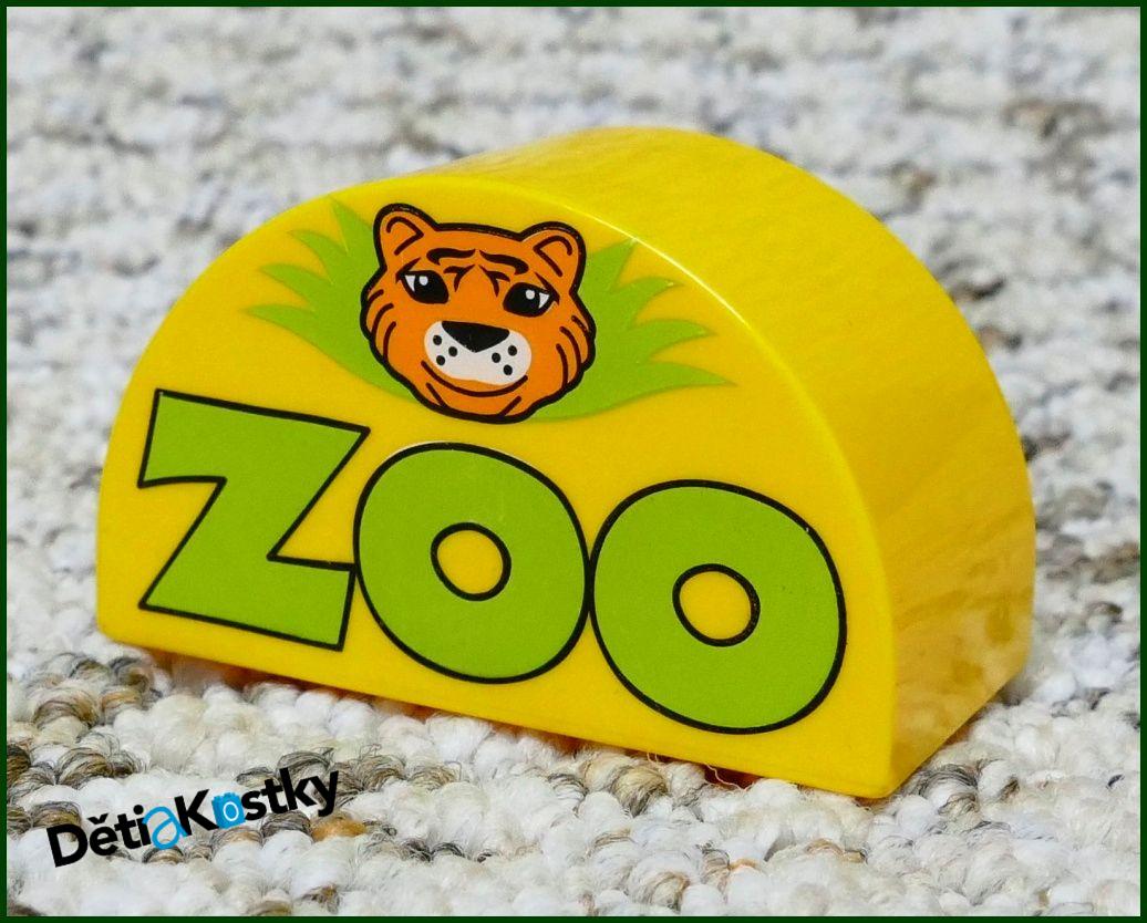 Lego® Duplo® Kostka Půlkulatá Oranžová - Zoo s Tygrem