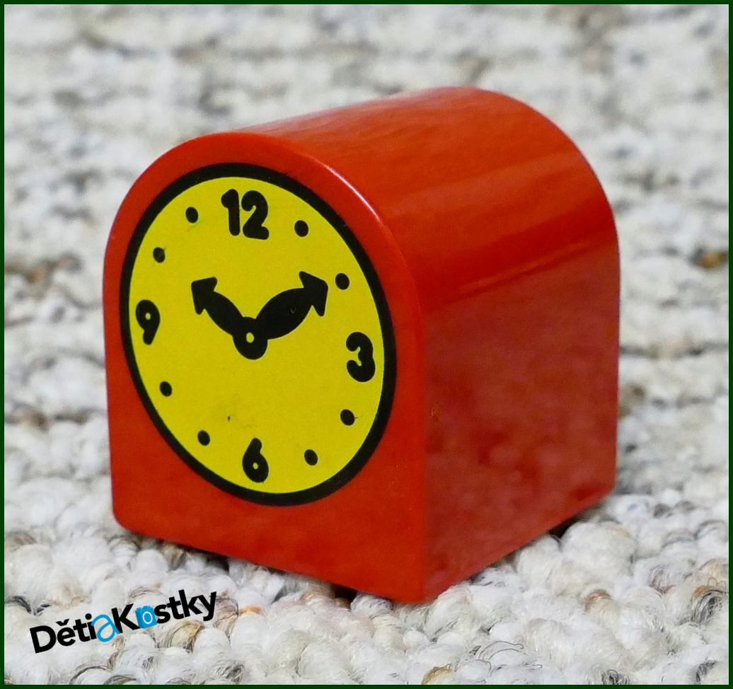 Lego® Duplo® Kostka 2x2 Červená Zakulacená - Hodiny