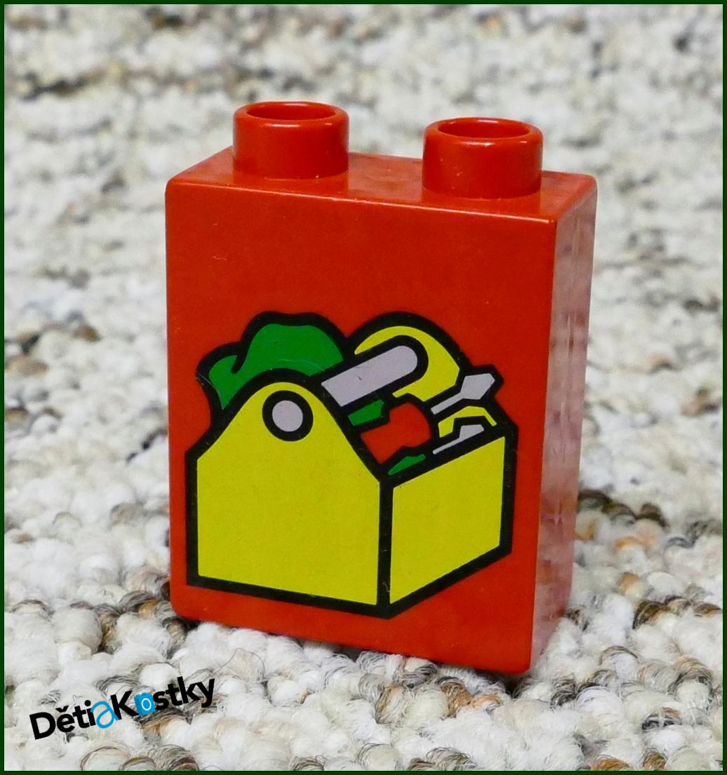 Lego® Duplo® Kostka 1x2x2 Červená - Bedna Nářadí