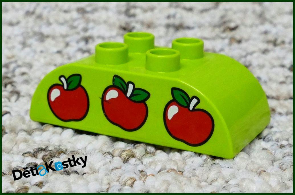 Lego® Duplo® Kostka 2x4 Zaoblená Limetka - Jablíčka