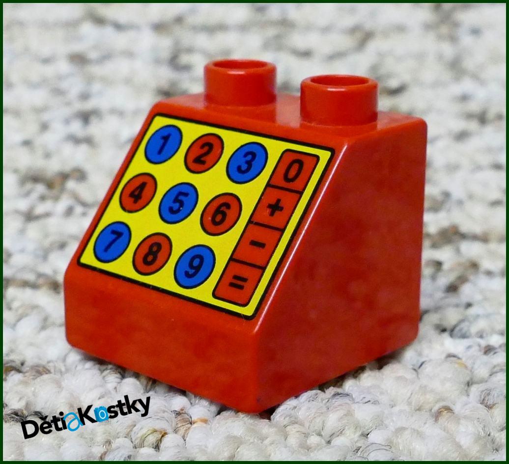 Lego® Duplo® Kostka 2x2 Červená Zkosená - Pokladna